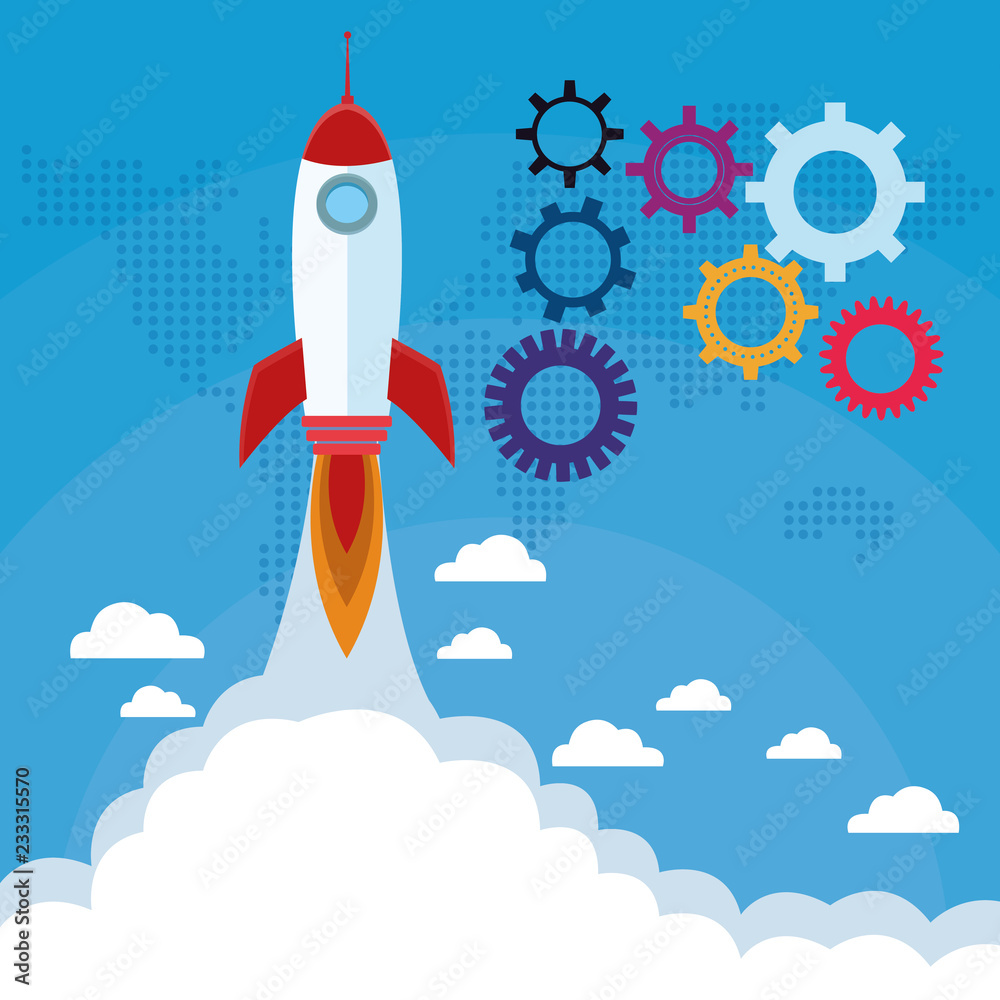 Fototapeta premium Koncepcja biznesowa uruchomienia