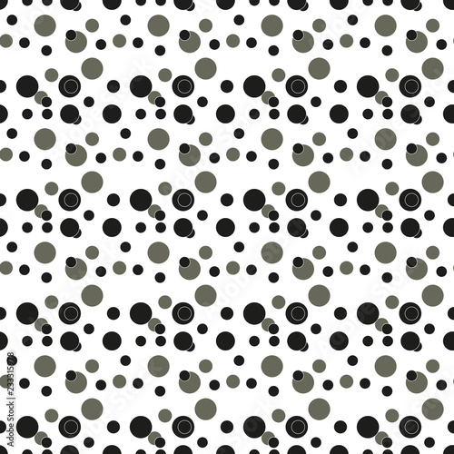 Fototapeta Naklejka Na Ścianę i Meble -  Abstract hand drawn polka dot pattern background,Big and small dots. Vector seamless pattern. Modern stylish texture.