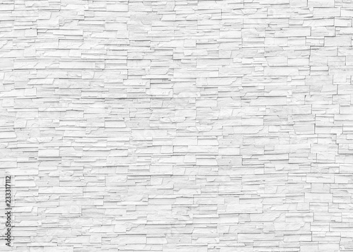 White marble brick stone tile wall texture background © Chinnapong