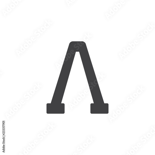 Lambda letter vector icon. filled flat sign for mobile concept and web design. Greek alphabet symbols simple solid icon. Symbol, logo illustration. Pixel perfect vector graphics photo