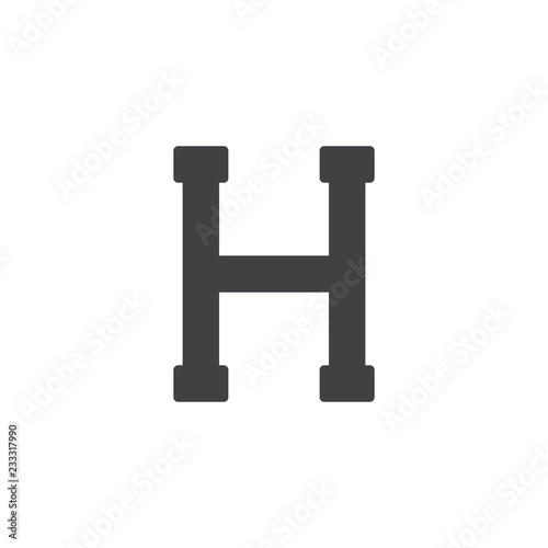 Eta letter vector icon. filled flat sign for mobile concept and web design. Greek alphabet symbols simple solid icon. Symbol, logo illustration. Pixel perfect vector graphics