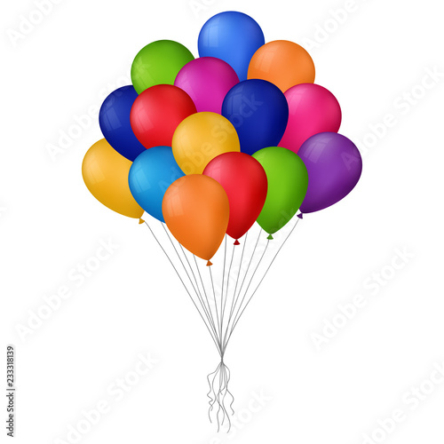 7501654 vector illustration of colored balloons on white background