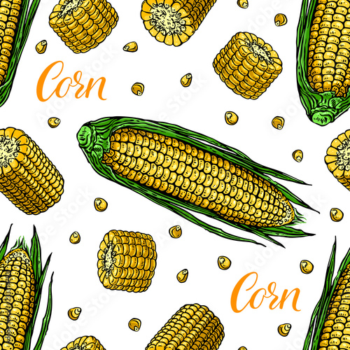 Seamless ripe corn