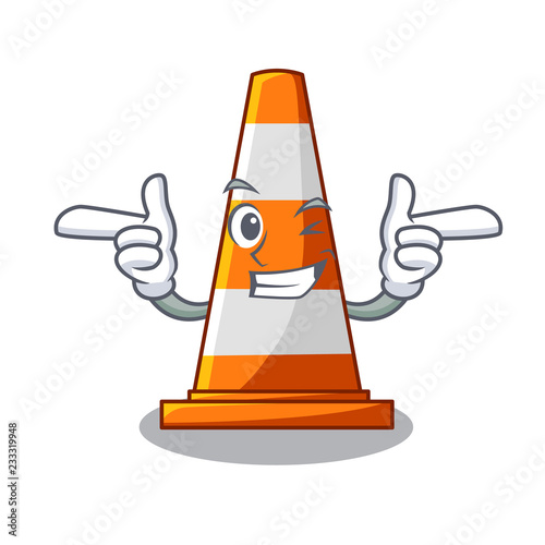 Wink traffic cone on Made in cartoon