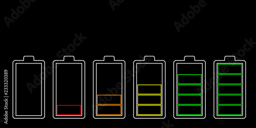 Battery icon. Charge level ...