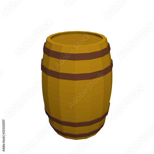 Wooden barrel. Isolated on ...