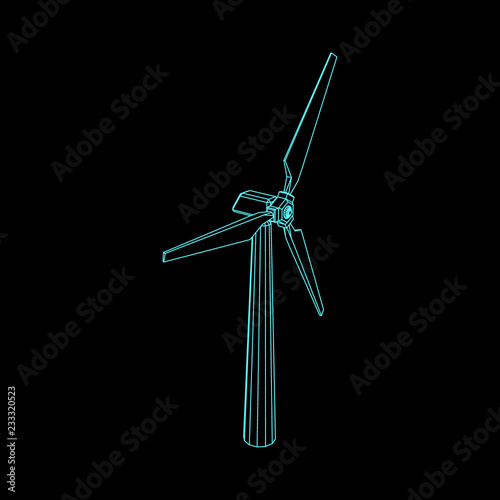 Wind turbin icon. Isolated ...