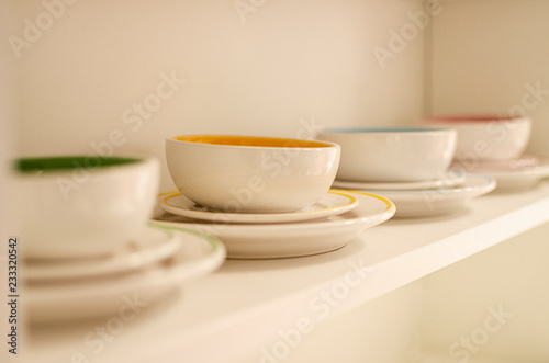 Wallpaper Mural colored cups in the cupboard Torontodigital.ca