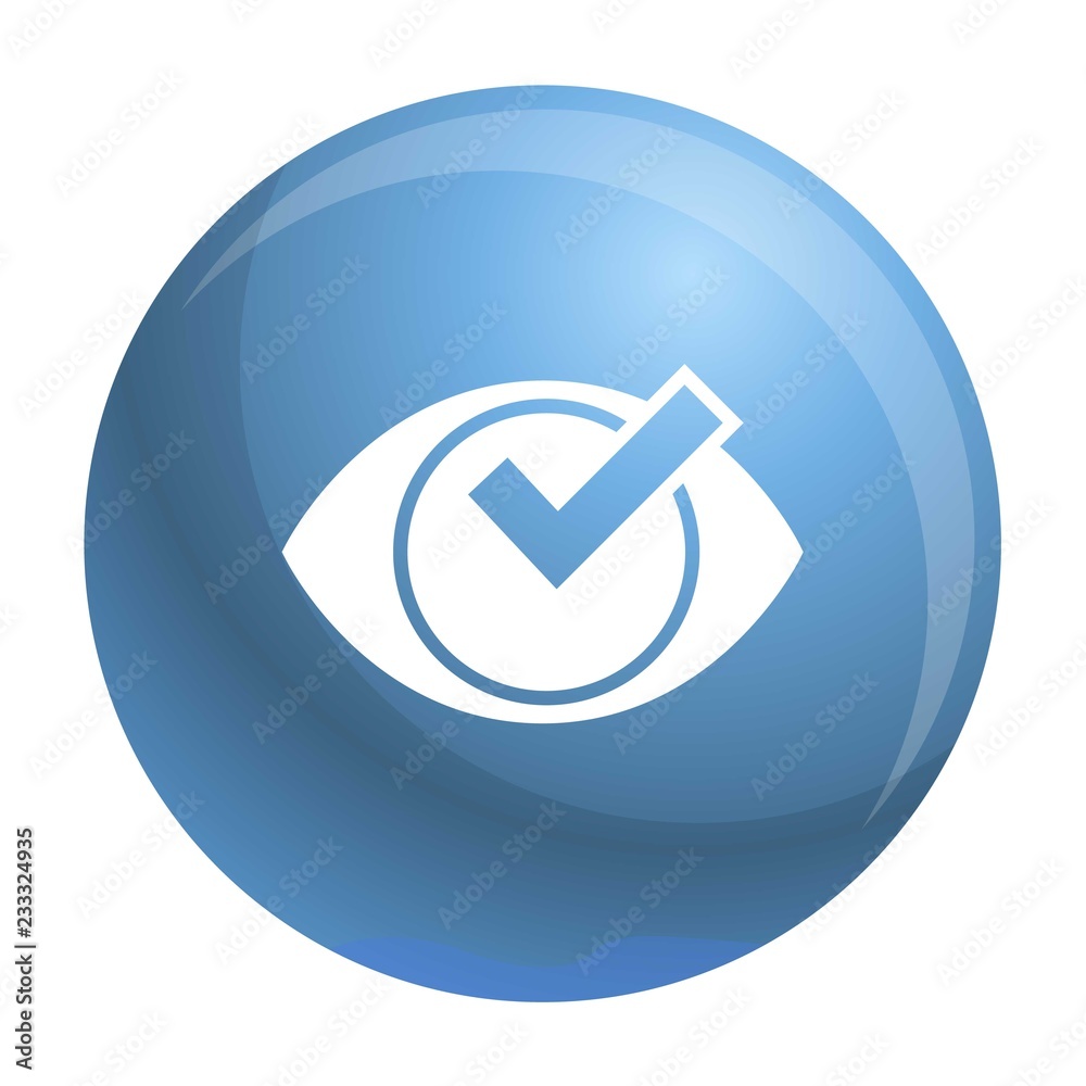 Check eye list icon. Simple illustration of check eye list vector icon for web design isolated on white background Check eye list icon. Simple illustration of check eye list vector icon for web design isolated on white background