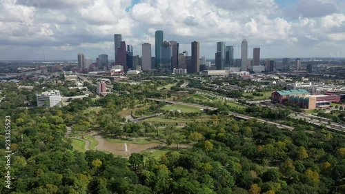 Aerial of the Skyline in Houston, Texas, 2018