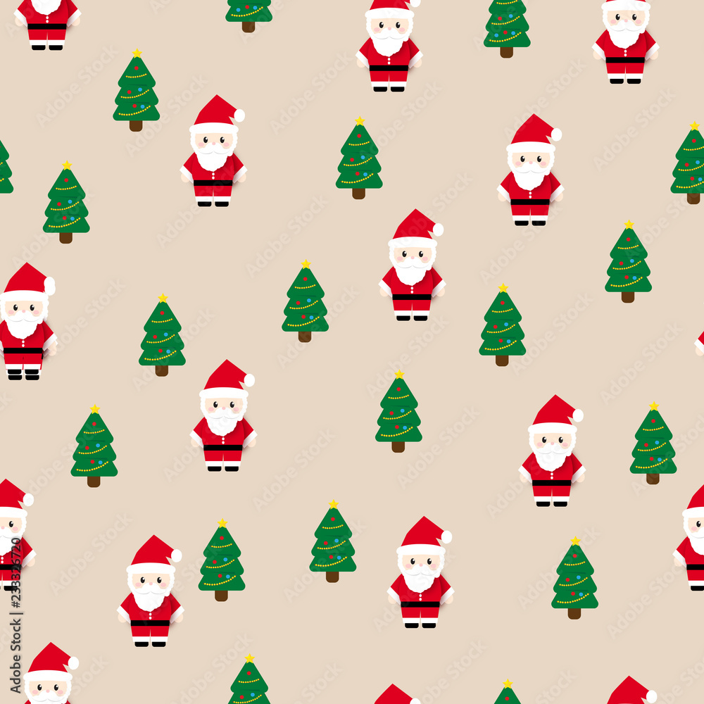 Seamless christmas pattern with Santa Claus. Seamless christmas pattern with Santa Claus.