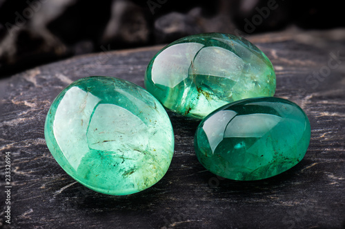 Fototapeta Naklejka Na Ścianę i Meble -  The emerald gemstone jewelry.
