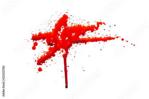 blood or paint splatters isolated on white background,graphic resources,halloween concept