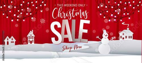 Christmas sale offer banner