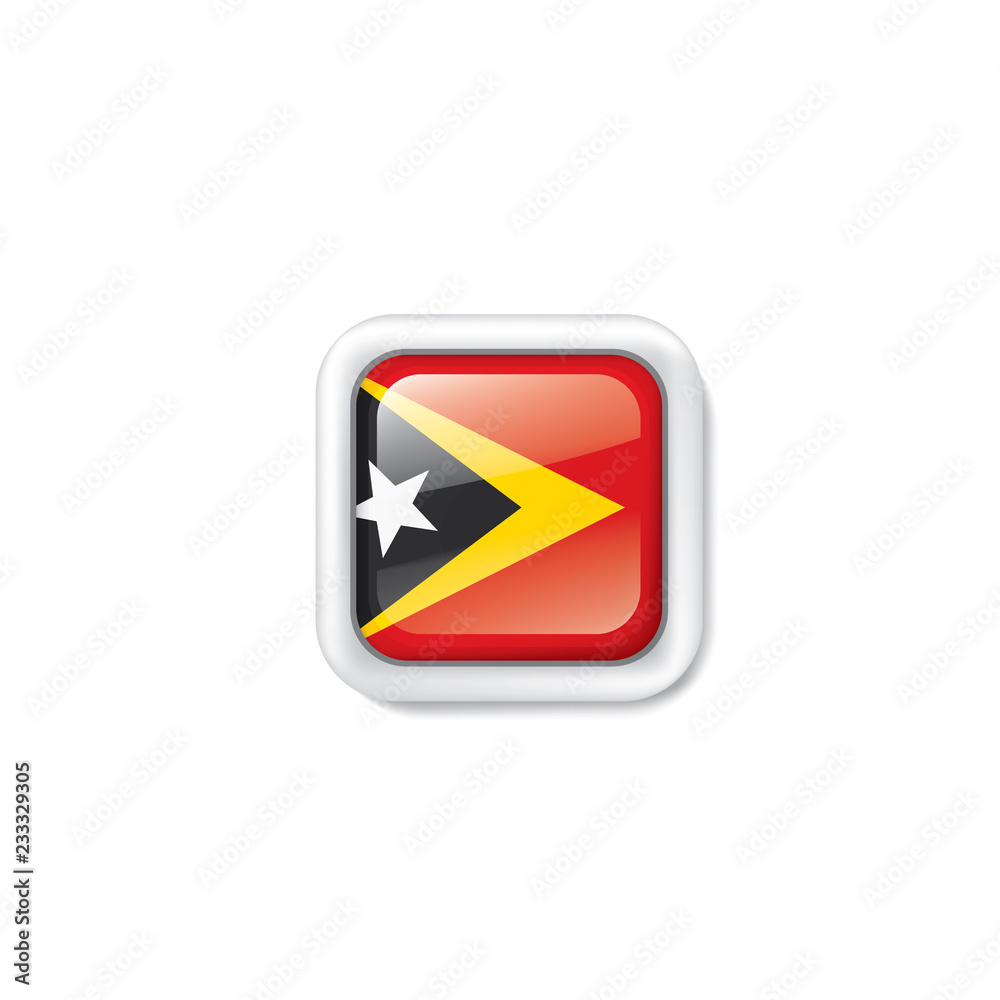 east timor flag, vector illustration on a white background east timor flag, vector illustration on a white background