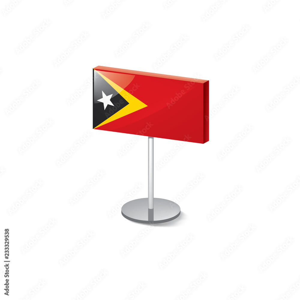 east timor flag, vector illustration on a white background east timor flag, vector illustration on a white background