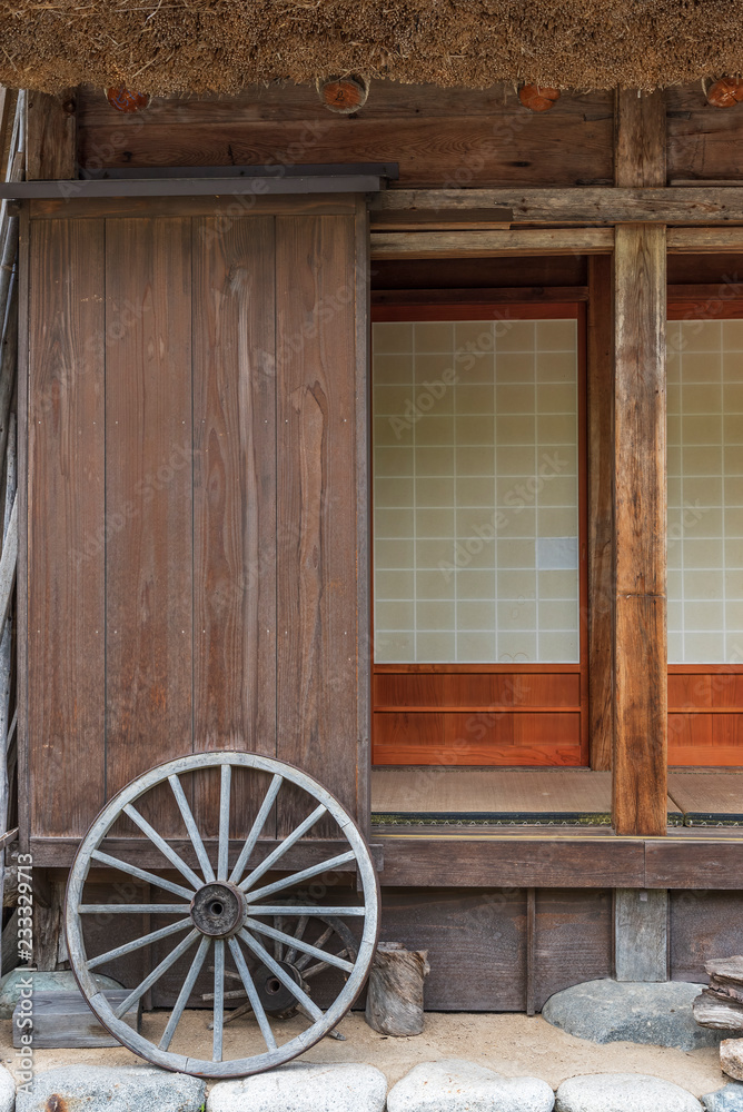 Old farm house in Historic Village of Shirakawa-go in Japan
