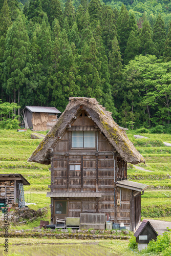 Thatched cottage in historic Village of Shirakawa-go in Japan