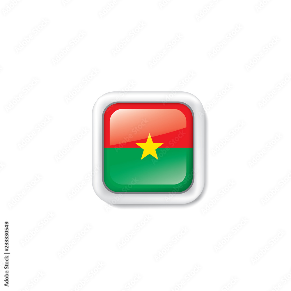 Burkina Faso flag, vector illustration on a white background Burkina Faso flag, vector illustration on a white background