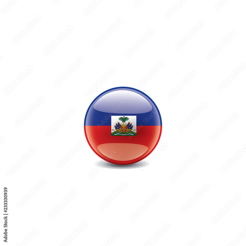 Haiti flag, vector illustration on a white background