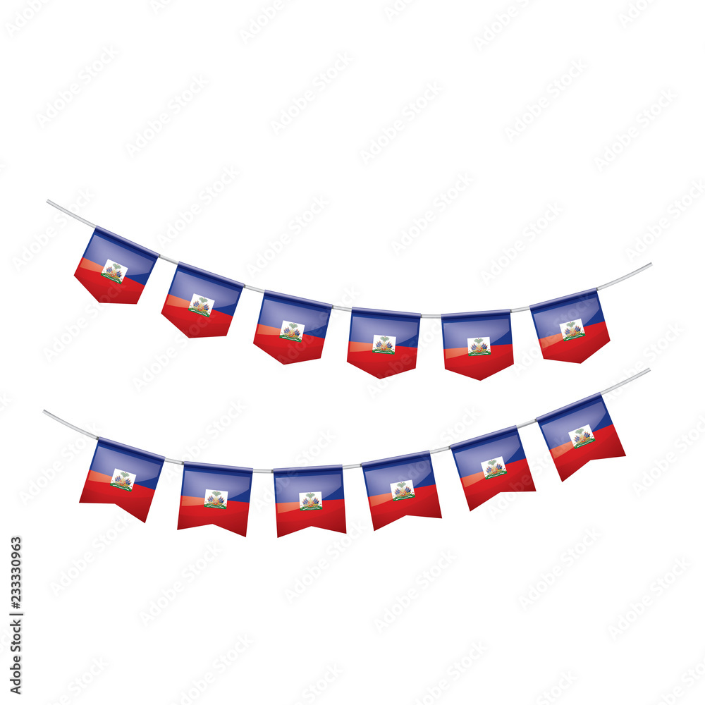 Haiti flag, vector illustration on a white background Haiti flag, vector illustration on a white background