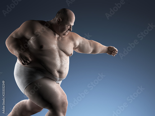extremally fat man photo