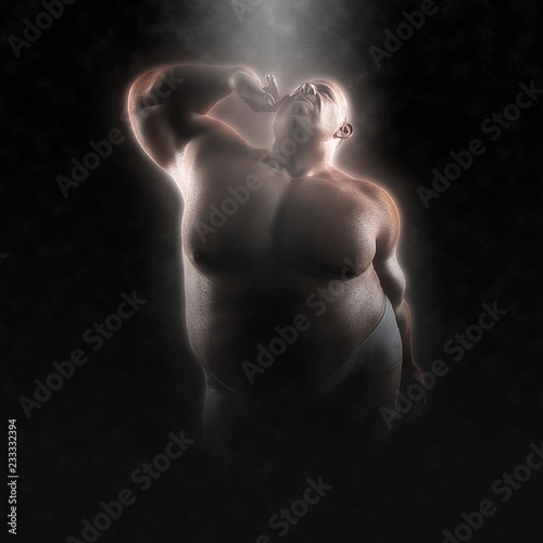 extremally fat man photo