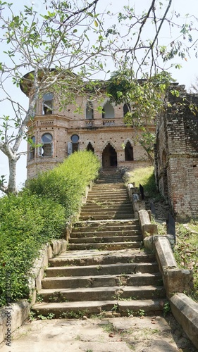 The stairs of an unfinished abandoned mansion in Perak, Malaysia photo