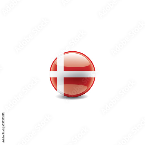 Denmark flag, vector illustration on a white background Free Download Denmark flag, vector illustration on a white background - GFXLoad