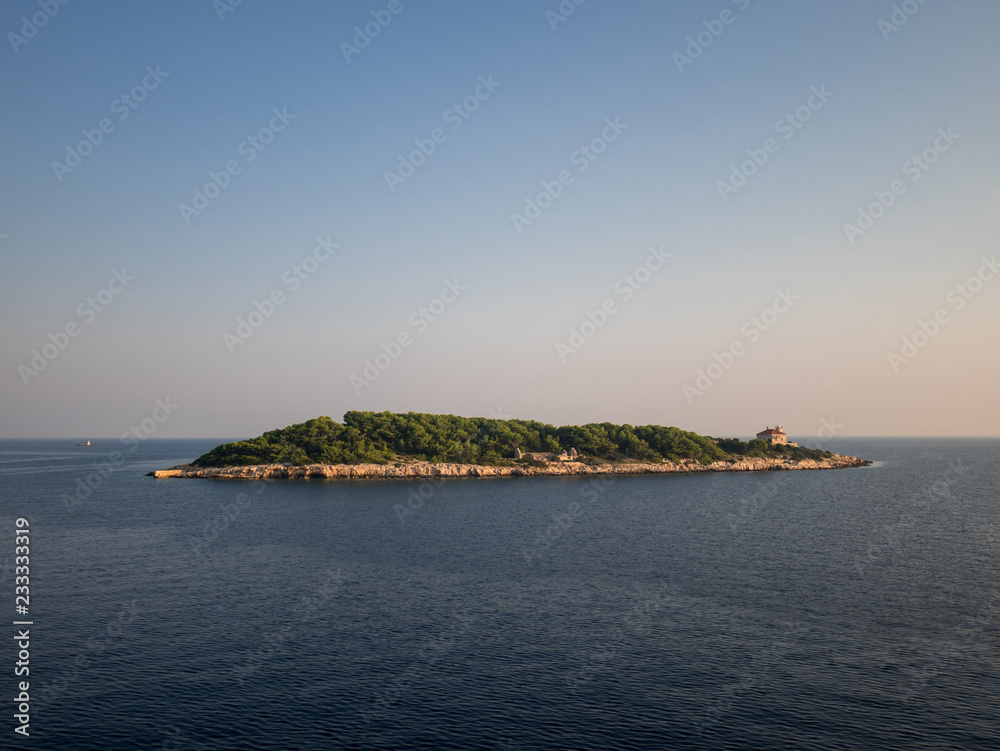 Small island Host on Adriatic sea in Croatia