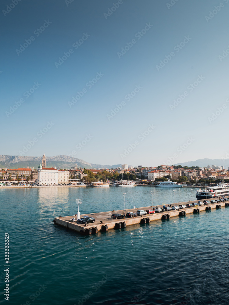 Split city in Croatia waterfront