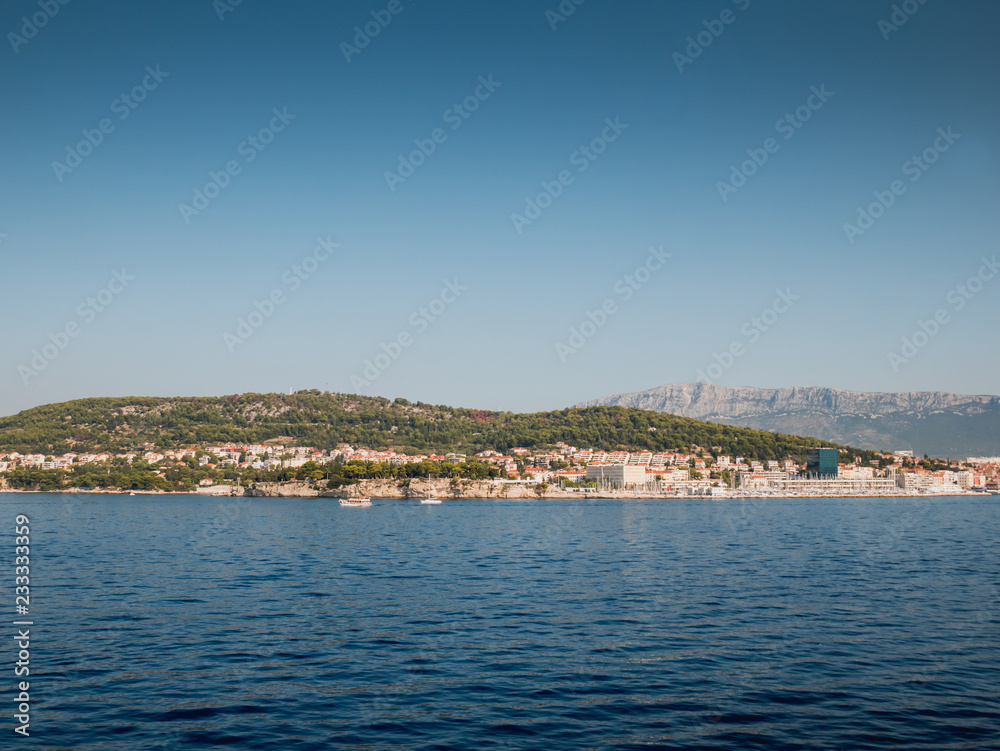 West coast of city Split in Croatia at morning
