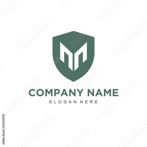 Initial Letter M logo template vector design