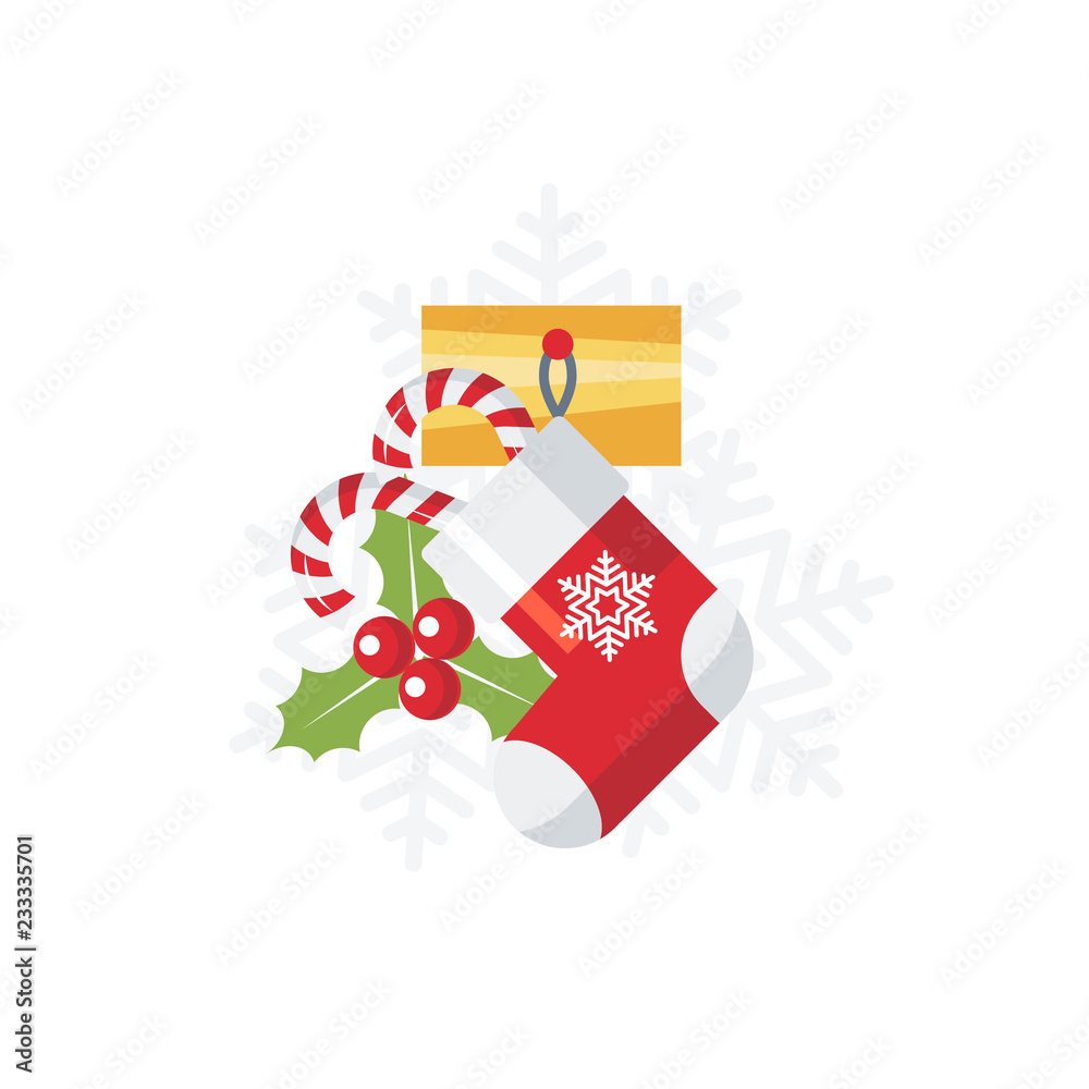 Simple vector Christmas design in flat style