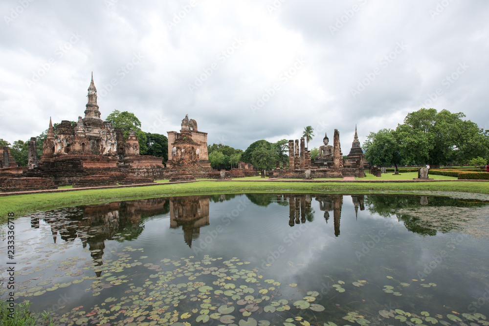 Obraz premium Sukhothai Historical Park, Unesco world heritage. of Thailand .