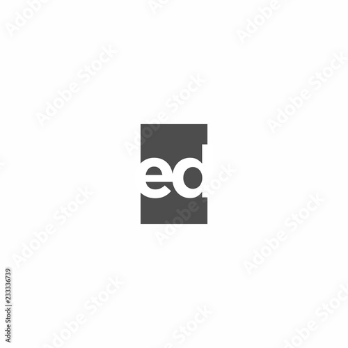 Ed Initial Letter Logo Vector