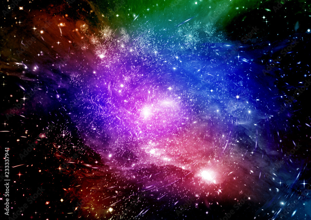 galaxy in a free space galaxy in a free space