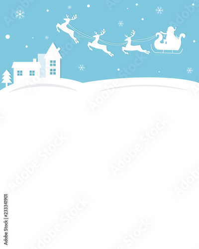 Letter to Santa Claus. Santa claus with sleigh