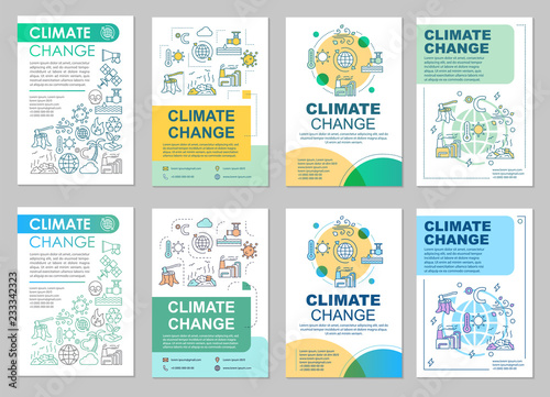 Climate change brochure template layout