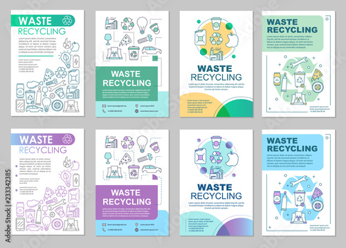 Waste management brochure template layout © bsd studio