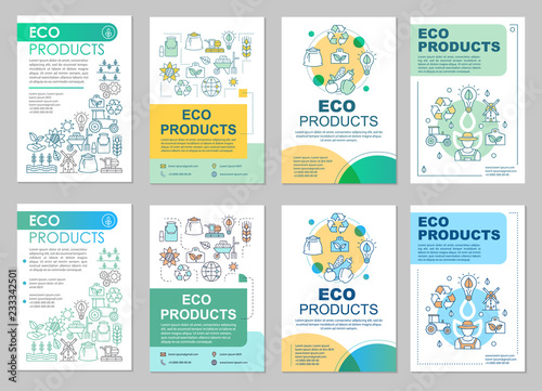 Eco products brochure template layout