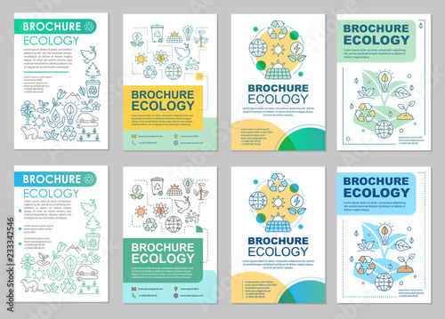 Ecology brochure template layout