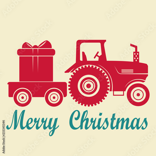 Christmas Trailer with a Trailer and a Gift