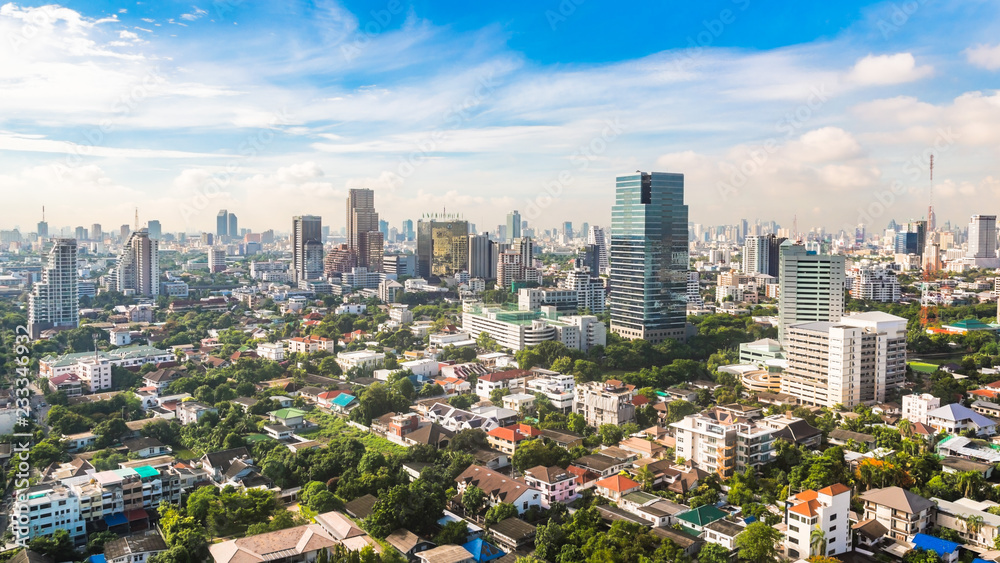 Bangkok Metropolis, aerial view over the biggest city in Thailand Bangkok Metropolis, aerial view over the biggest city in Thailand
