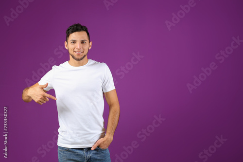 Young man in stylish t-shir...