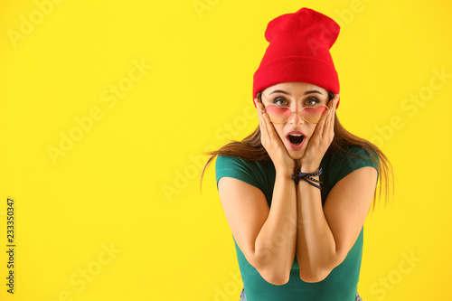 Emotional young woman after...