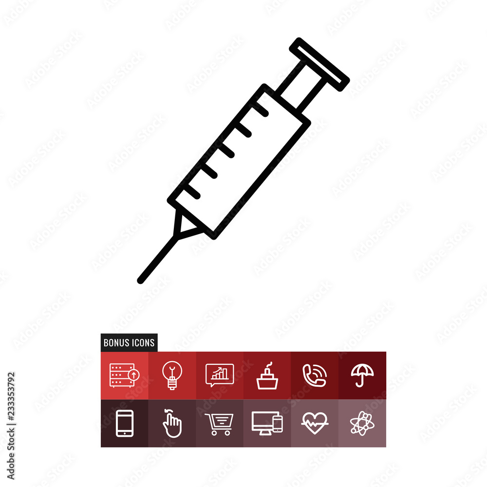 Injection vector icon Injection vector icon