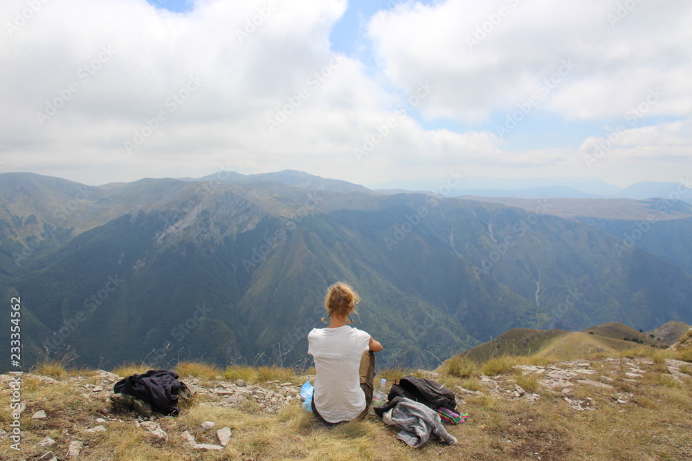 Fototapeta premium Umoljani and Lukomir hiking tour at Bjelasnica mountain is simply must see and experience journey for any true nature lover, if one ever comes across Sarajevo and Bosnia and Herzegovina. 