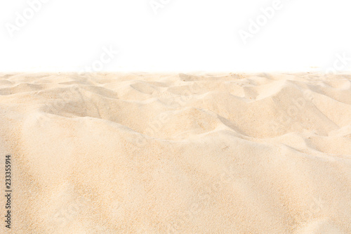The beach sand on white background