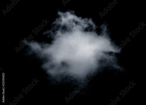 White cloud with black background